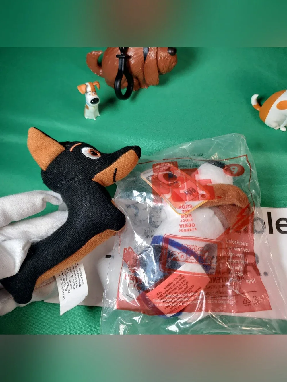 The Secret Life of Pets Max & Duke Figural Keychains - McDonald's Happy Meal